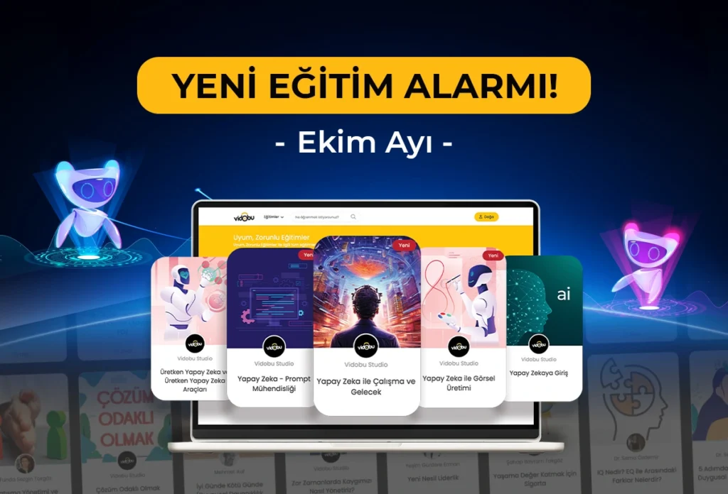 Vidobu platformunda Ekim ayı yeni yapay zeka eğitimleri: Prompt mühendisliği, üretken yapay zeka ve görsel üretim.