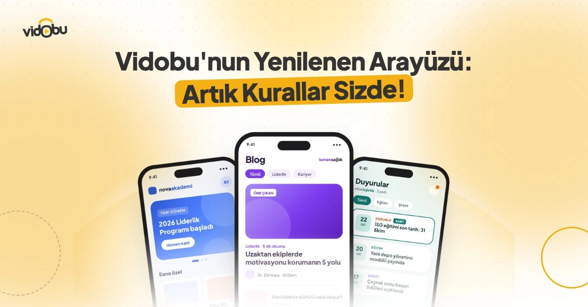 Vidobu’nun Yenilenen Arayüzü: Artık Kurallar Sizde